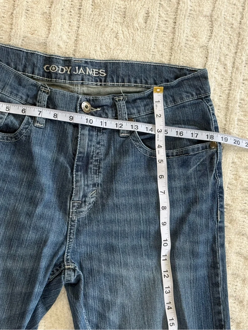 Cody James Straight Leg Jeans Medium Wash Western Denim Size 34x32